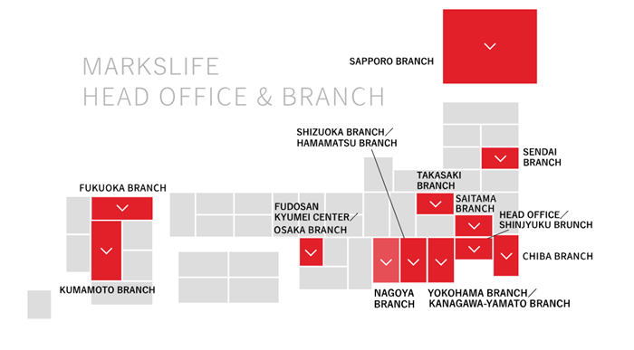 マークスライフ株式会社,支店,地図