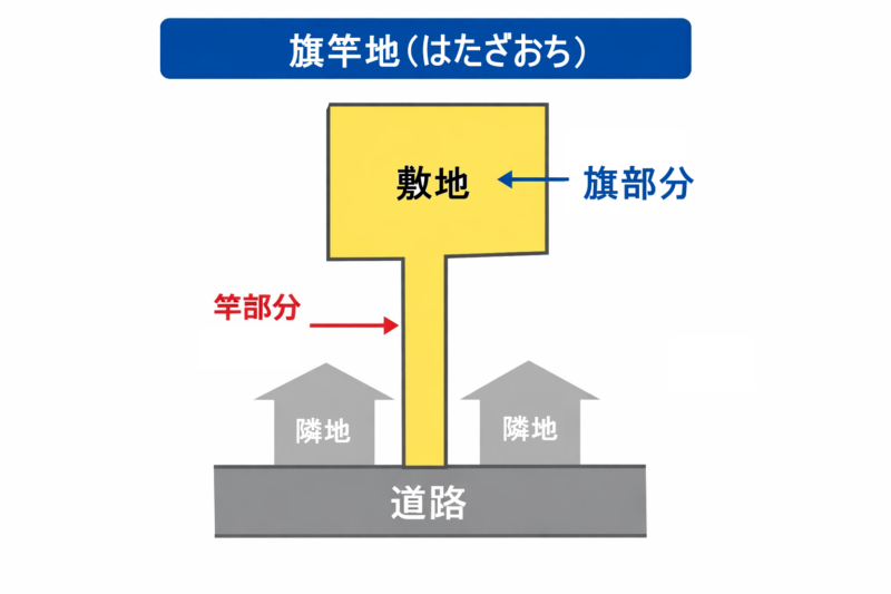 旗竿地,平面図,解説